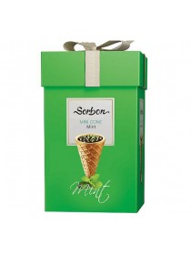 Мини-рожок хрустящий SORBON с какао начинкой (аромат мяты и воздушные зерна) 200 гр